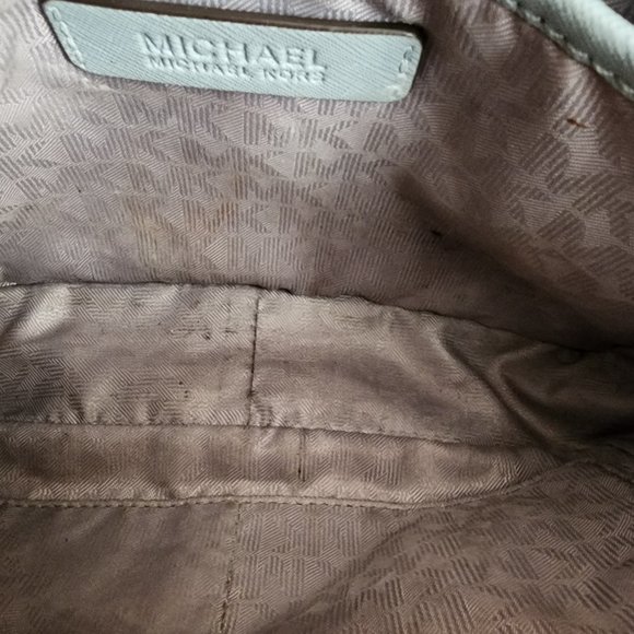 Michael Kors Women's Jet Set Crossbody Dusty Blue Leather Bag - Picture 9 of 10